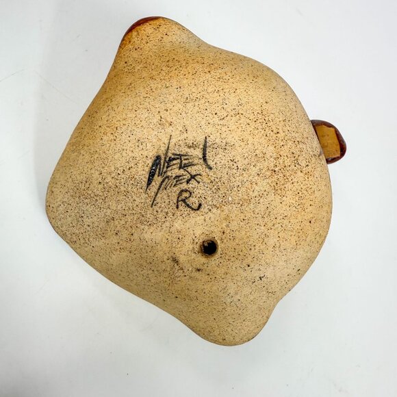 Tonala Mexico Netzi Pottery Duck Goose Figurine Hand Painted Signed Ceramic - Picture 7 of 8